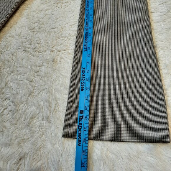 Express Woman's Black Editor Houndstooth Pattern Pants Size: 6R - Picture 6 of 9